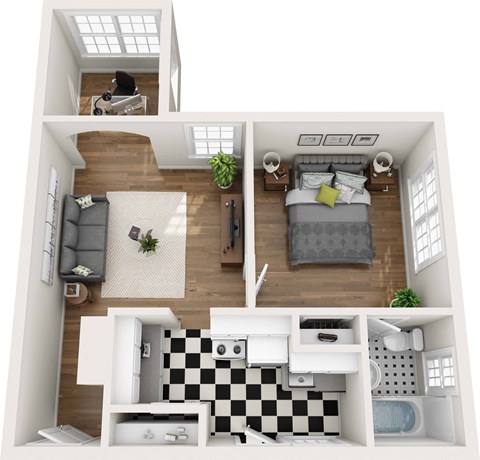 A11 - 1x1 612 sq. ft. at The Collection, Richmond, VA